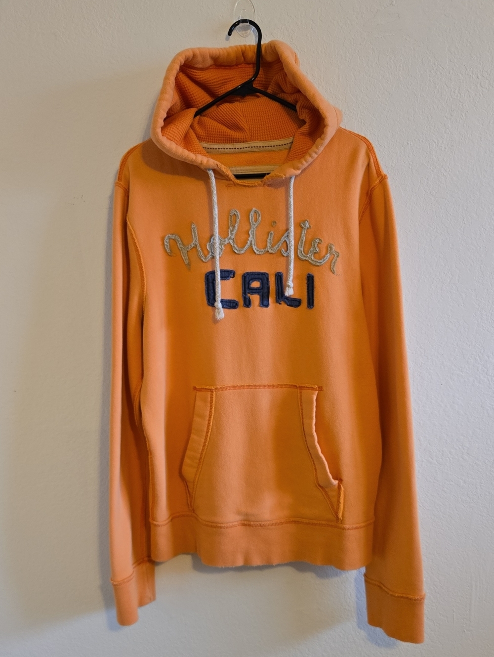 Hollister Orange 'CALI' Pullover Hoodie - Large
